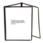 image of Thunder Group PLMENU-3BL Menu Cover, 8-1/2" X 11", Triple-Fold, Flexible, black