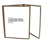 image of Thunder Group PLMENU-3BR Menu Cover, 8-1/2" X 11", Triple-Fold, Flexible, brown