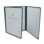 image of Thunder Group PLMENU-3GR Menu Cover, 8-1/2" X 11", Triple-Fold, Flexible, green