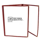 image of Thunder Group PLMENU-3MA Menu Cover, 8-1/2" X 11", Triple-Fold, Flexible, maroon