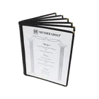 image of Thunder Group PLMENU-6BL Menu Cover, 8-1/2" X 11", 6-Page Book Fold, Flexible, black