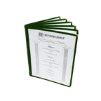 image of Thunder Group PLMENU-6GR Menu Cover, 8-1/2" X 11", 6-Page Book Fold, Flexible, green