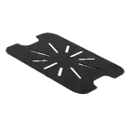 image of Thunder Group PLPA7120DSBK Drain Shelf, 1/2 Size, Scratch Resistant, Dishwasher Safe, Black