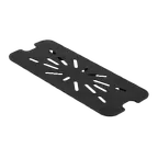 image of Thunder Group PLPA7130DSBK Drain Shelf, 1/3 Size, Built-In Handle, Shatter And Scratch Resistant, Black
