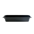 image of Thunder Group PLPA8124LBK Food Pan, 1/2 Size Long, 4" Deep, Shatter And Scratch Resistant, Black