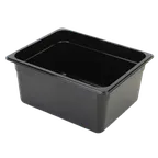 image of Thunder Group PLPA8126BK Food Pan, 1/2 Size, 6" Deep, Shatter And Scratch Resistant, Black