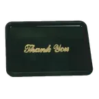 image of Thunder Group PLPT046BL Tip Tray, 4-1/2" X 6-1/2", Rectangular "Thank You" Imprint - Dozen