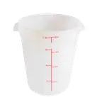 image of Thunder Group PLRFT308PP Food Storage Container, 8 Quart, Round, Stain Resistant