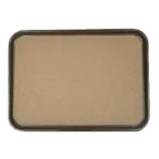 image of Thunder Group PLRT1612CK Rectangular Non Slip Serving Tray, 16" x 12", Brown ABS Plastic, Cork Bottom, Slip‑Resistant