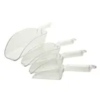 image of Thunder Group PLSC012CL Ice Scoop, 12 Oz., Beveled Tip, Shatter-Resistant, Polycarbonate