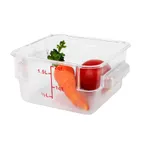 image of Thunder Group PLSFT002PC Food Storage Container, 2 Quart, Square, Scratch & Break Resistant