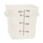 image of Thunder Group PLSFT004PP Food Storage Container, 4 Quart, Square, Scratch & Break Resistant