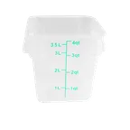 image of Thunder Group PLSFT004TL Food Storage Container, 4 Quart Square, Stain & Chemical Resistant -40° To 160° F