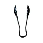 image of Thunder Group PLSGTG009BK Serving Tongs, 9", Scallop, Dishwasher Safe, Black
