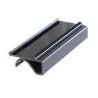 image of Thunder Group PLSL113BK Black Plastic Shelf Label Holder, 3" Long, Pack of 4
