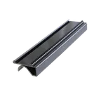 image of Thunder Group PLSL116BK Black Plastic Shelf Label Holder, 6" Long, Snaps Under Shelf, Pack of 4