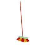 image of Thunder Group PLSP002 Lobby Broom, Polypropylene Bristles, 4-Color Pattern, Standard Color