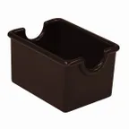 image of Thunder Group PLSP032CH Sugar Packet Holder, Rectangular, Plastic, Brown - Dozen