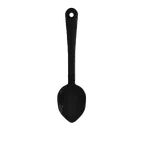image of Thunder Group PLSS111BK Black Serving Spoon, 11", Solid, Dishwasher Safe - Dozen