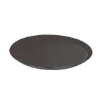 image of Thunder Group PLST1100BL Round Non‑Slip Serving Tray, 11" Diameter, Black Polypropylene Construction, NSF Certified