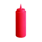 image of Thunder Group PLTHSB008R Squeeze Bottle, 8 Oz., Plastic, Red - Dozen