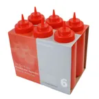 image of Thunder Group PLTHSB024RW Squeeze Bottle, 24 Oz., Wide Mouth, Plastic, 6 Each - Pack