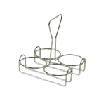 image of Thunder Group SLCJH004 Condiment Rack, Tabletop, Holds Four Condiment Jars (Not Included), Stainless