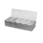 image of Thunder Group SLCN005 Bar Condiment Dispenser, Countertop Design, 5-Compartment