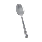 image of Thunder Group SLDO004 Dessert Spoon, 6.97", Medium-Weight, Simple Line-Trimmed Handle - Dozen