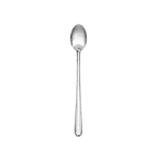 image of Thunder Group SLDO105 Iced Tea Spoon, 7.99", Heavy-Weight, Simple Line-Trimmed Handle - Dozen
