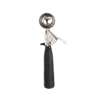 image of Thunder Group SLDS230P Ice Cream Disher #30, 1‑1.8 oz Bowl, Thumb‑Press, Black Handle, 18/8 Steel, NSF