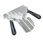 image of Thunder Group SLFFB001 French Fry Scoop, Removable Dual Handles, 18/8 Stainless Steel