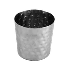 image of Thunder Group SLFFC003 French Fry Cup, 13 Oz., 3-3/8" X 3-3/8"H, Stainless Steel Hammered Finish