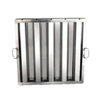image of Thunder Group SLHF2020 Exhaust Hood Filter, 20" H x 20" W, Drop Handles, Welded Stainless Steel, Dishwasher Safe