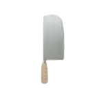 image of Thunder Group SLKF025 Shanghai Ping Kitchen Cleaver, 9" Length x 4-1/4" Width Blade, Cast Iron Blade, Wood Handle
