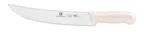 image of Thunder Group SLKF414WT Cimeter Steak Knife, 9-1/2" Blade, White Polypropylene Handles, German Steel