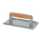 image of Thunder Group SLKSW008 Steak Weight, 4-1/4" X 8-1/4", Wood Handle, Heat Resistant Ribbed Bottom, Aluminum