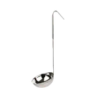 image of Thunder Group SLOL208 Serving Ladle, 12 Oz., One Piece, Color-Coded Vinyl Handle, Grey