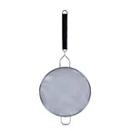 image of Thunder Group SLSTN5110PB Strainer, 10" Dia. Single Fine Mesh, Black Plastic Handle, Stainless Steel