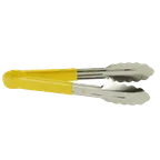 image of Thunder Group SLTG812Y Utility Tongs, 12" L, One-Piece, Non-Slip, Yellow