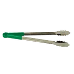 image of Thunder Group SLTG816G Utility Tongs, 16" L, One-Piece, Non-Slip, Green