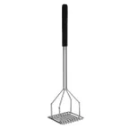 image of Thunder Group SLTMA024C Potato Masher, 24"L, Square Face, Soft Grip Handle, Chrome Plated
