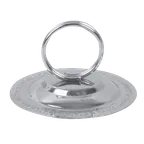 image of Thunder Group SLTWMH004 Menu/Card Clip, 4", Ring Style, Round Flat Base, stainless steel