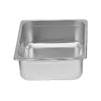 image of Thunder Group STPA3164 Steam Table Pan, 1/6 Size, 4" Deep, Anti-Jam, 18/8 Stainless Steel