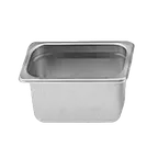 image of Thunder Group STPA3194 Steam Table Pan, 1/9 Size, 4" Deep, Anti-Jam, 18/8 Stainless Steel