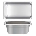 image of Thunder Group STPA4006 Steam Table Pan, Full Size, 6" Deep, Anti-Jam, 18/8 Stainless Steel