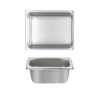 image of Thunder Group STPA4122 Steam Table Pan, 1/2 Size, 2-1/2" Deep, Anti-Jam, 18/8 Stainless Steel