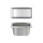 image of Thunder Group STPA4134 Steam Table Pan, 1/3 Size, 4" Deep, Anti-Jam, 18/8 Stainless Steel