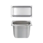 image of Thunder Group STPA4136 Steam Table Pan, 1/3 Size, 6" Deep, Anti-Jam, 18/8 Stainless Steel