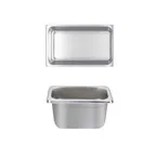 image of Thunder Group STPA4144 Steam Table Pan, 1/4 Size, 4" Deep, Anti-Jam, 18/8 Stainless Steel